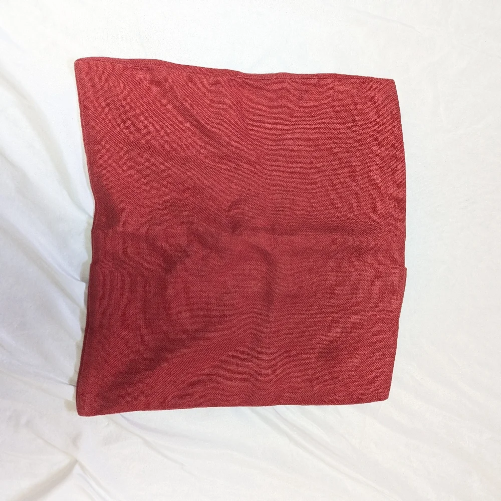Pottery Barn 100% Linen Brick Red 18